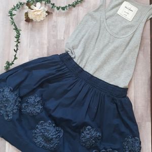 Grey and Navy blue dress